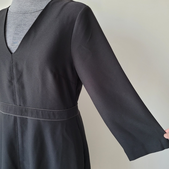 Banana Republic Long Sleeve V Neck Fit & Flare Dress - Picture 8 of 12